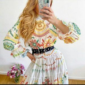 Zara Embroidered Dress | Size L